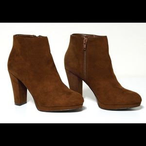 Brown Suede Booties